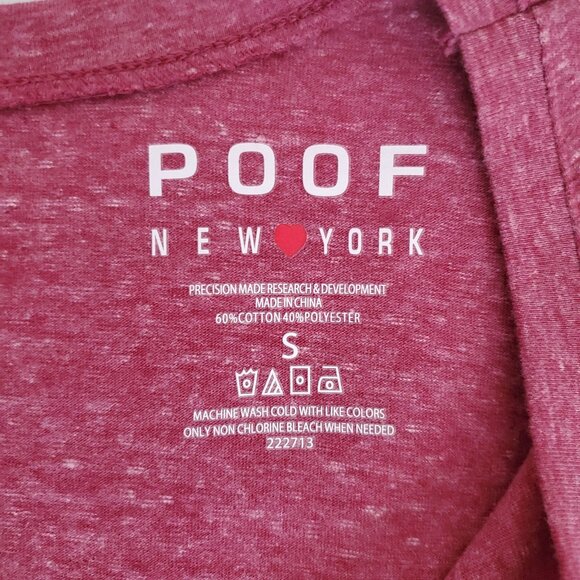 POOF New York Women's Marled Pink Long Sleeve Activewear Shirt Size Small - Picture 4 of 9